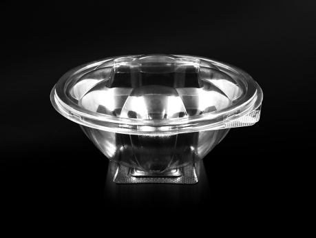 375 gr Round Salad Bowl, With Hinged Lid