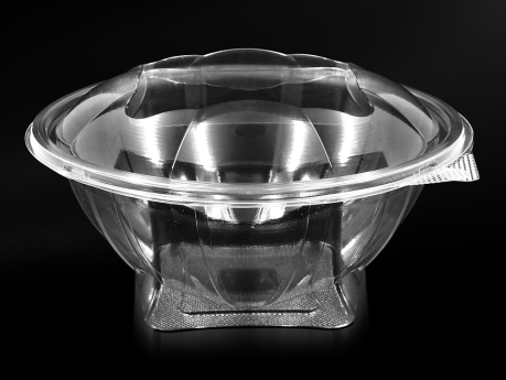 1000 gr Round Salad Bowl, With Hinged Lid