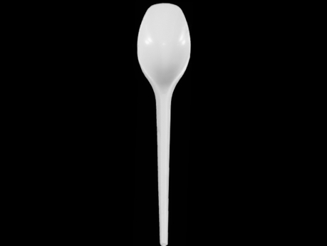 Big Spoon, PS, 165 mm, White / Transparent