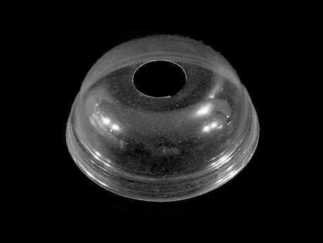 Dome Lid with Hole, PET, Ø95 mm, Transparent